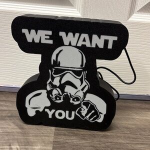 We Want You Stormtrooper Light-Up Sign - Black & White